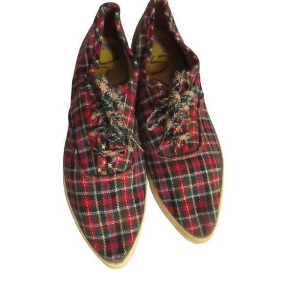 Vintage sz 5 Keds Womens Plaid Canvas Sneakers 1970's Scottish New Wave Punk - Picture 5 of 11